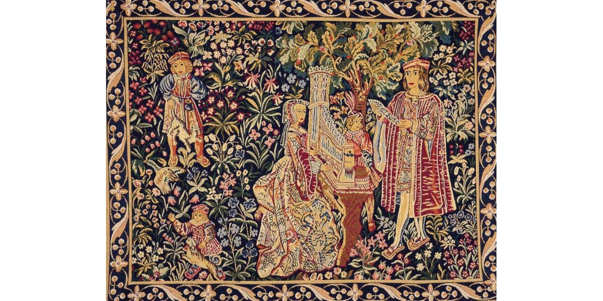 Gobelin tapisserie Dame à l'orgue